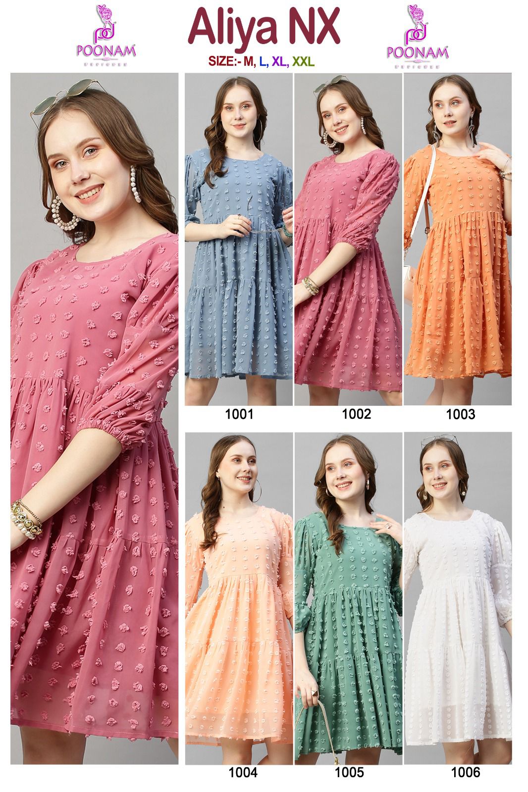 Poonam Aliya Nx Short Party Wear Kurtis Catalog
